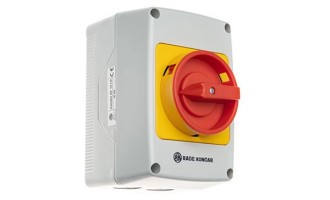 Переключатель PNGBS 25 10 LK, аварийный, 3P, 25A, тип 0-1, 11kW(400VAC по АС-23), красная блокируемая в 0 рукоятка, в корпусе IP65