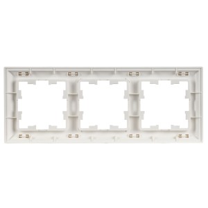 BRITE Рамка 3-местная РУ-3-БрАБ арктический белый/белый IEK