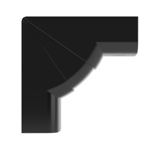 Угол внутренний 90х50 мм, изменяемый черный DKC