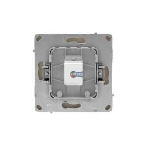 Компьютерная розетка RJ-45 без шторки, кат.6А одинарная,KANT, ванильный марципан DKC