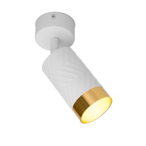 Накладной светильник WOLTA WSL-GU10/S09WG IP20 под лампу GU10 Белый/золото LINEA D60x170