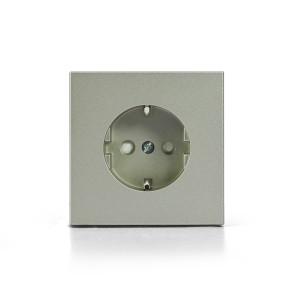 ARTGALLERY РОЗЕТКА с заземлением со шторками, 16А, механизм, быстрозажим. клем., ШАМПАНЬ