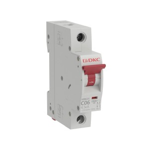 Модульный автоматический выключатель YON MB63, 1P, характеристика C, 6A, 4,5kA DKC