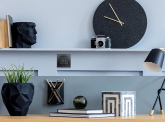 Etika - Зарядное устройство с двумя USB-разъемами Type A + Type C, 3000mA (антрацит)