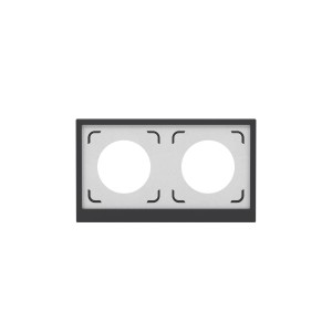 Рамка 2 поста IP44, KANT, черный уголь DKC