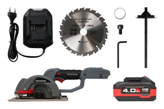 Аккумуляторная пила циркулярная бесщеточная ProfiPower DHS-18V (18В,Li-ion-1шт,4.0Ач,140мм,6700об/мин,З/У,в коробке)