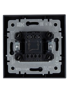 BRITE Выключатель 1-клавишный 10А в сборе ВСР10-1-0-БрМ маренго IEK