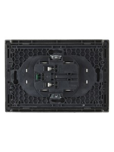 FORTE&PIANO Розетка 2-местная с заземлением без защитных шторок безвинтовое крепление 16А FP524 сталь IEK