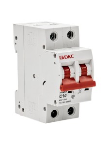 Автоматический выключатель YON max типа MD63S, 4,5кА, 2 полюса, хар-ка C, 10А DKC