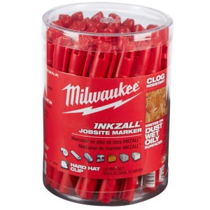 Маркер INKZALL (красный / тонкий) 1 шт, MILWAUKEE