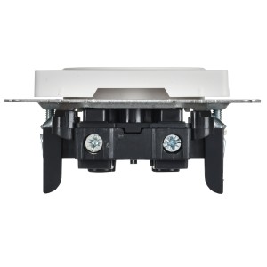 BRITE Розетка 1-местная без заземления с защитными шторками 10А РСш10-2-БрАБ арктический белый IEK