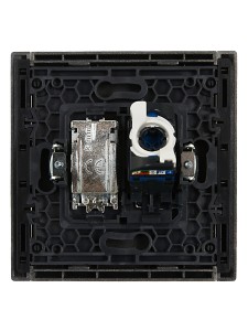 FORTE&PIANO Розетка двойная TV+RJ45 кат.6 FP537 сталь IEK