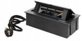 Noen - Блок розеточный встраиваемый, неукомплектованный, 6М,кабель 1,5м, черный