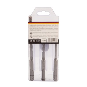 Набор буров по бетону 5х110х50, 6х110х50, 8х160х100мм, 3 шт, в пластиковой коробке SDS PLUS KRANZ