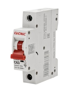 Автоматический выключатель YON max типа MD63N, 6кА, 1 полюс, хар-ка C, 63А DKC