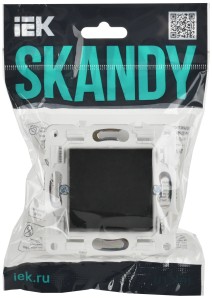 SKANDY Выключатель 1-клавишный кнопочный 10А SK-V14Bl черный IEK