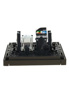 FORTE&PIANO Розетка двойная TV+RJ45 кат.5E FP336 серый IEK