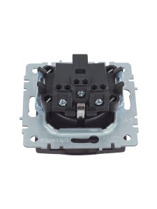 BRITE Розетка 1-местная с заземлением с защитными шторками и крышкой 16А IP20 РСбш10-3-БрТБ темная бронза IEK