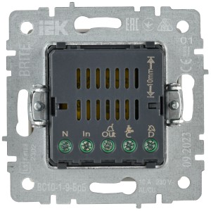 BRITE Кнопка звонка с индикацией для отелей 10А ВС10-1-9-БрБ белый IEK