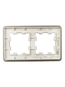 BRITE Рамка 2-местная РУ-2-1-Бр металл латунь RE IEK