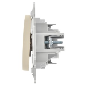 FLITE Выключатель 2-клавишный 10А ВС12-1-0-ФлСл сливочный IEK