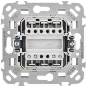 FLITE Выключатель 2-клавишный 10А ВС12-1-0-ФлШ шампань IEK