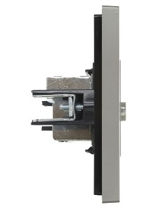 FORTE&PIANO Розетка TV проходная FP529 сталь IEK