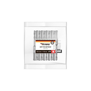 Бур по бетону 6x110x50мм SDS PLUS (10 шт) KRANZ