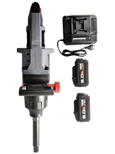 Аккумуляторный бесщеточный ударный гайковерт E0190 PROFIPOWER T-4000N длинный шпиндель (40В, 4000Нм, Li-ion-2шт, 8.0Ач, Переходник 1", З/У, в кейсе)