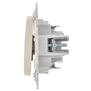 FLITE Выключатель 1-клавишный 10А ВС11-1-0-ФлСл сливочный IEK