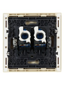 FORTE&PIANO Розетка компьютерная двойная RJ45 кат.6 FP434 ваниль IEK