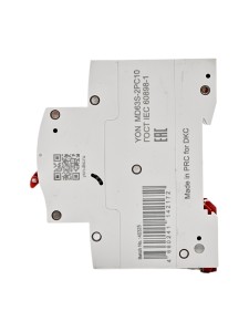 Автоматический выключатель YON max типа MD63S, 4,5кА, 2 полюса, хар-ка C, 10А DKC