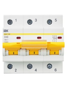 KARAT Автоматический выключатель ВА47-100 3P D 40А 10кА IEK