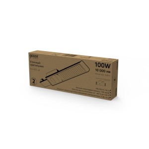 Светильник Уличный Gauss LED Avenue G2 IP65 420*160*57 100W 10000lm 3000K 190-250V КСС Ш 1/10