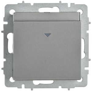 BRITE Выключатель карточный 30А ВС10-1-8-БрС сталь IEK