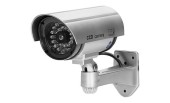 Муляж камеры ORNO c LED-индикатором, внутри и снаружи помещений, серебристый корпус, питание 2x1,5V AA-батарейки