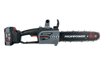 Аккумуляторная цепная пила бесщеточная ProfiPower MKDUC-20V (Li-ion-1шт, 4.0Ач, шина 12", 0-4500об/мин, цепь, З/У, в коробке)