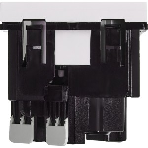 Розетка 45град с заземляющим контактом защитной шторкой и безвинтовым зажимом (2 модуля) белая