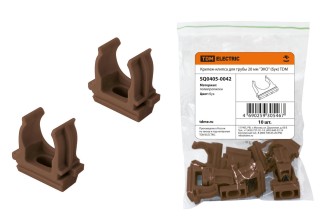 Крепеж-клипса для трубы 20 мм (10шт) "ЭКО" (бук) TDM.