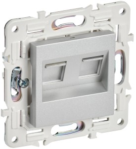SKANDY Розетка компьютерная двойная RJ45 кат.5E SK-K03S серебряный IEK