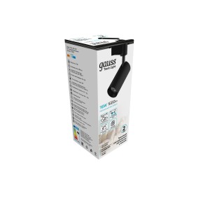 Светильник трековый Gauss цилиндр 16W 1680lm 4000K 180-220V IP20 65*206мм черный линза 36º LED 1/40