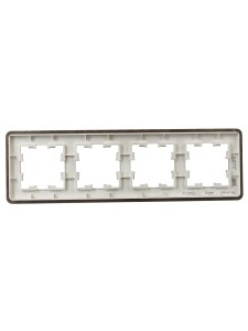 BRITE Рамка 4-местная РУ-4-1-Бр металл латунь RE IEK