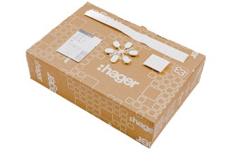Щит открытой установки 18 мест, винтовые клеммы (252х390х99), IP 40 // Hager - Golf (Белая дверь)