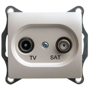 Розетка TV-SAT оконечная 1DB Schneider Electric Glossa GSL000697 Перламутр