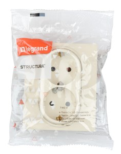 Розетка 2X2К+З STRUCTURA СЛНК