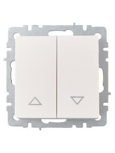 BRITE Выключатель жалюзи 10А ВС10-1-5-БрЖ жемчуг IEK