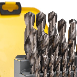 Набор сверл по металлу, 1-13мм (через 0,5мм), HSS, цилиндрический хвостовик, металлический кейс, 25