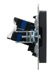 BRITE Розетка компьютерная двойная RJ45 кат.6 РК11-2-БрГ графит IEK