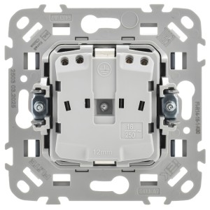 FLITE Розетка с заземлением с защитными шторками безвинтовое крепление 16А РСш11-1-ФлМА мокрый асфальт IEK