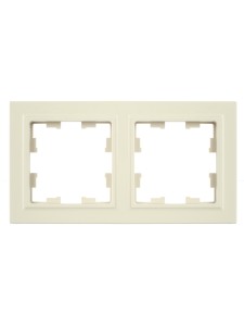 BRITE Рамка 2-местная РУ-2-БрКр бежевый IEK